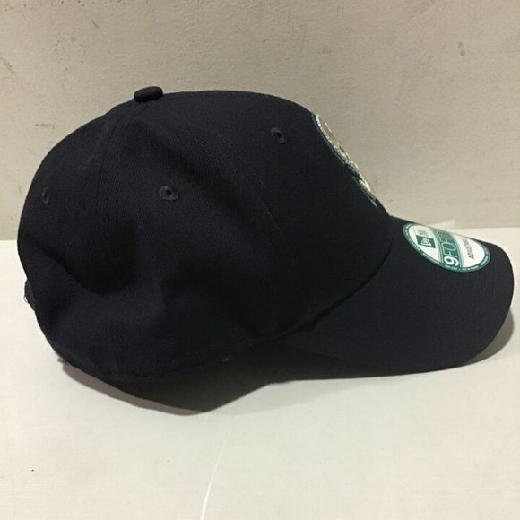 NWT NEW ERA 9FORTY SEATTLE MARINERS THE LEAGUE ADJUSTABLE BASEBALL HAT NAVY - Picture 3 of 5